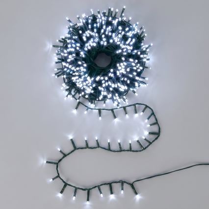 Aigostar - LED Outdoor Christmas String Lights 1500xLED/8 functions 33m IP44 cool white