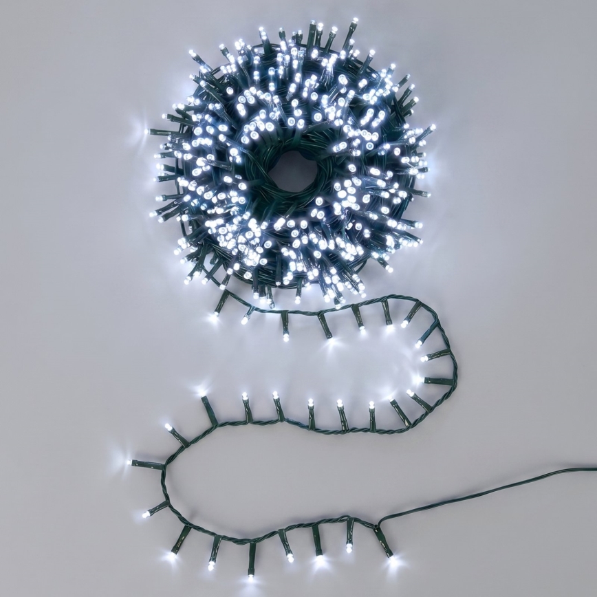 Aigostar - LED Outdoor Christmas String Lights 1500xLED/8 functions 33m IP44 cool white
