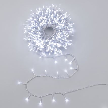 Aigostar - LED Outdoor Christmas String Lights 1500xLED/8 functions 78m IP44 cool white
