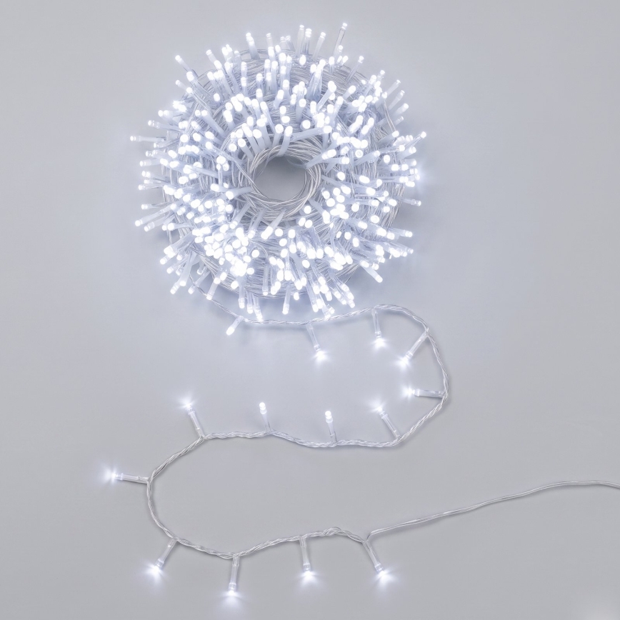 Aigostar - LED Outdoor Christmas String Lights 1500xLED/8 functions 78m IP44 cool white