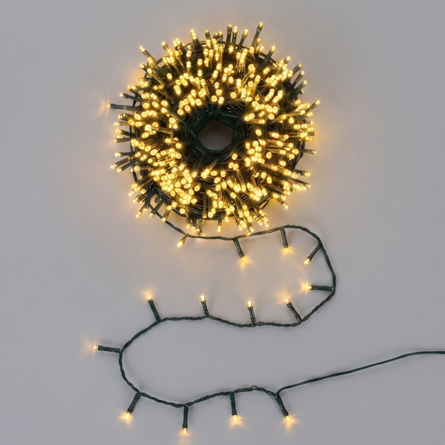 Aigostar - LED Outdoor Christmas String Lights 1500xLED/8 functions 78m IP44 warm white