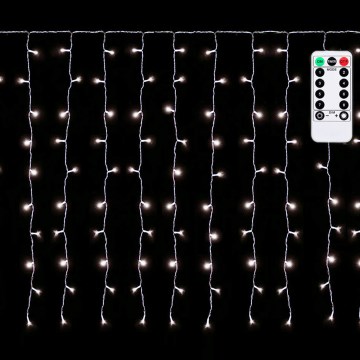 Aigostar - LED Outdoor Christmas String Lights 150xLED/6W/230V/8 lighting modes 1,5x1m IP44 cool white + remote control