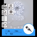 Aigostar - LED Outdoor Christmas String Lights 150xLED/8 functions 10.3m IP44 cool white