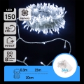 Aigostar - LED Outdoor Christmas String Lights 150xLED/8 functions 15.3m IP44 cool white