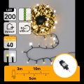 Aigostar - LED Outdoor Christmas String Lights 160xLED+40xLED 13m IP44 warm+cool white