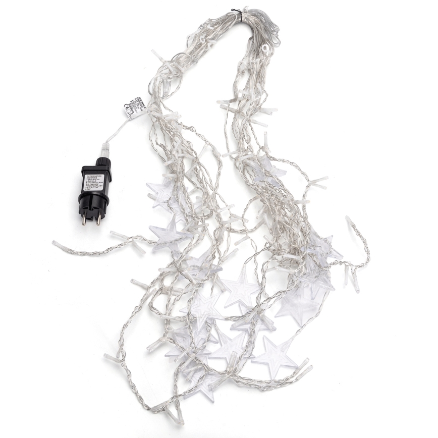 Aigostar - LED Outdoor Christmas String Lights 168 LEDs / 8 Functions, 3 x 1.5 m, IP44, Warm White, Stars