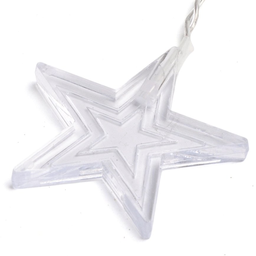 Aigostar - LED Outdoor Christmas String Lights 168 LEDs / 8 Functions, 3 x 1.5 m, IP44, Warm White, Stars