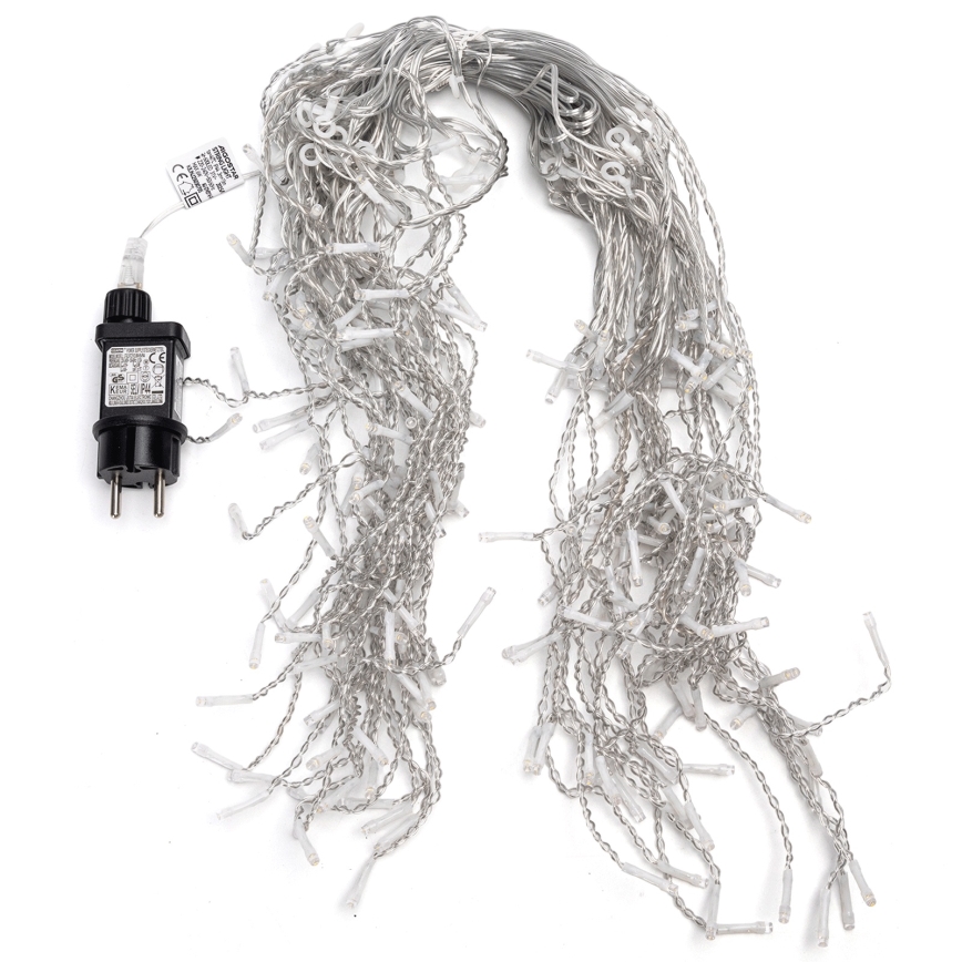 Aigostar - LED Outdoor Christmas String Lights 200 LEDs / 3.6W / 230V / 8 lighting modes / 10x0.4m / IP44 / Cool White