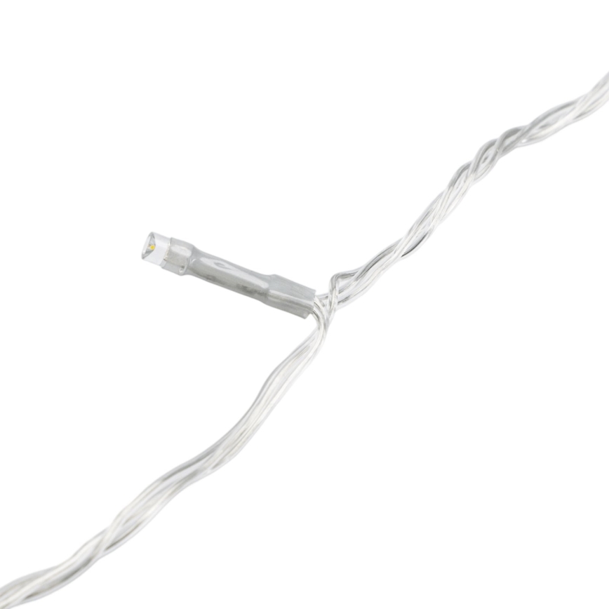 Aigostar - LED Outdoor Christmas string lights 200xLED/8 functions 4xAA 20m IP44 cool white
