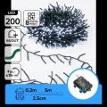 Aigostar - LED Outdoor Christmas String Lights, 200 LEDs / 8 Lighting Modes, 3×AA, 5.3 m, IP44, Cool White