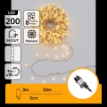 Aigostar - LED Outdoor Christmas String Lights 200 LEDs/8 modes 13m IP44 warm white