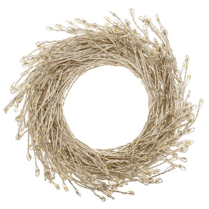 Aigostar - LED Outdoor Christmas String Lights 200 LEDs / 8 modes, 3xAA, 6.3 m, IP44, multicolor