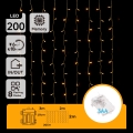 Aigostar - LED Outdoor Christmas String Lights 200xLED/8 modes 3xAA 5x2m IP44 warm white