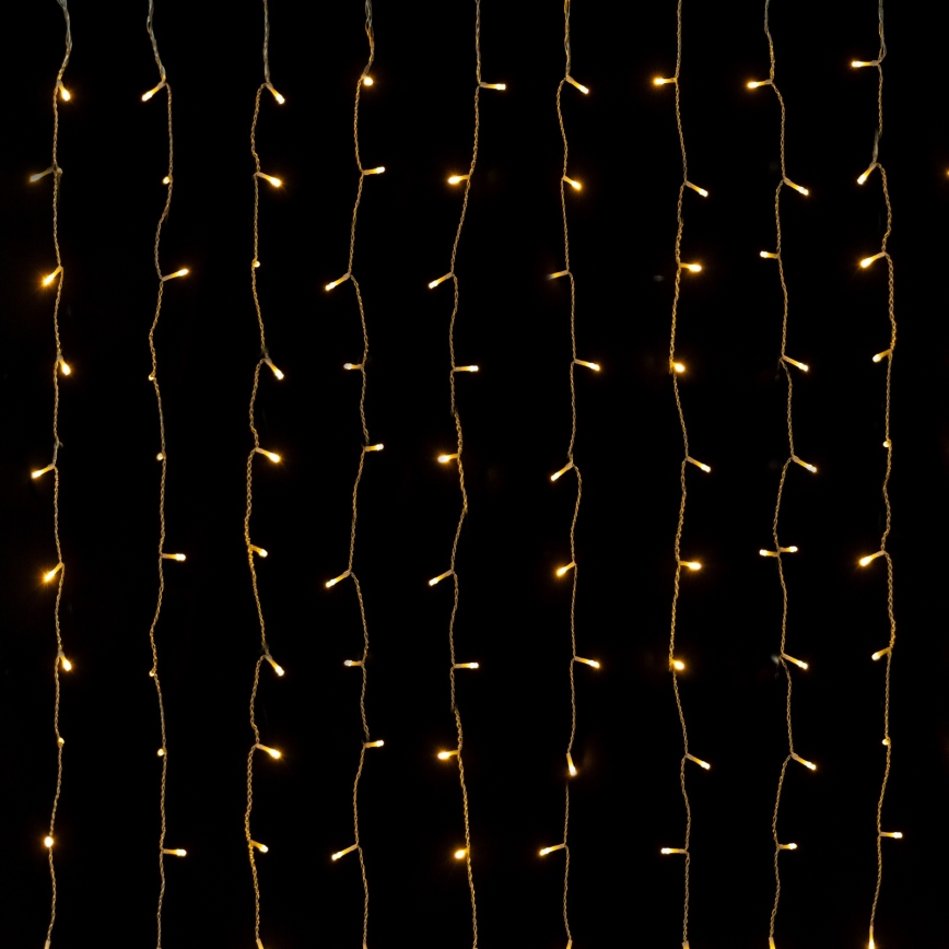 Aigostar - LED Outdoor Christmas String Lights 234 LEDs / 8 Functions 1.2 x 1.8 m IP44 Warm White