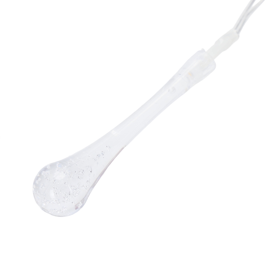 Aigostar - LED Outdoor String Lights 25 LEDs / 8 lighting modes 3xAA 2.5 m IP44 warm white drop-shaped