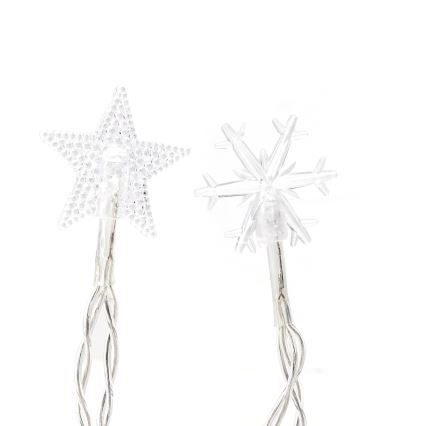 Aigostar - LED Outdoor Christmas String Lights 25xLED/8 functions 3xAA 2,5 m IP44 cool white