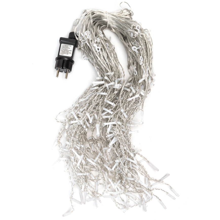 Aigostar - LED Outdoor Christmas String Lights 300 LEDs / 8 Modes 15 x 0.4 m IP44 Cool White