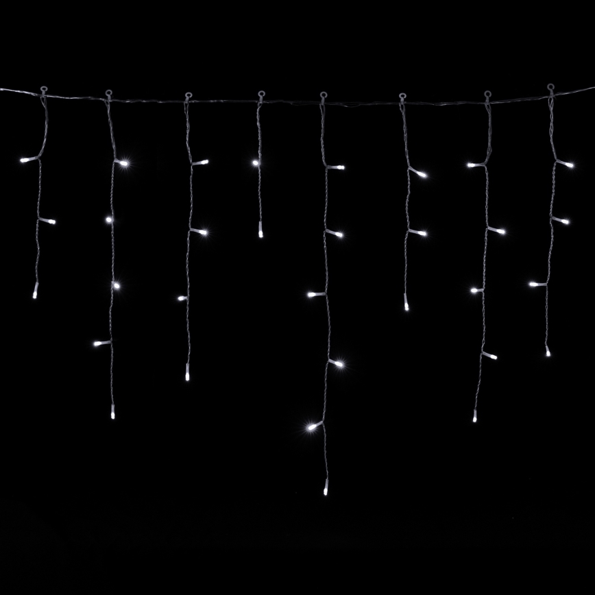 Aigostar - LED Outdoor Christmas String Lights 300 LEDs / 8 functions 3 x AA 18 x 0.6 m IP44 Cool White