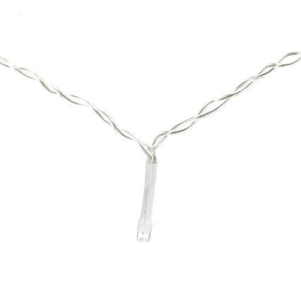 Aigostar - LED Outdoor Christmas String Lights 300 LEDs / 8 functions 3 x AA 18 x 0.6 m IP44 Cool White