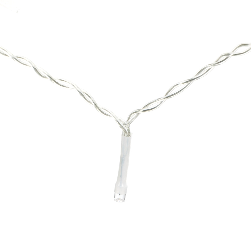 Aigostar - LED Outdoor Christmas String Lights 300 LEDs / 8 functions 3 x AA 18 x 0.6 m IP44 Cool White