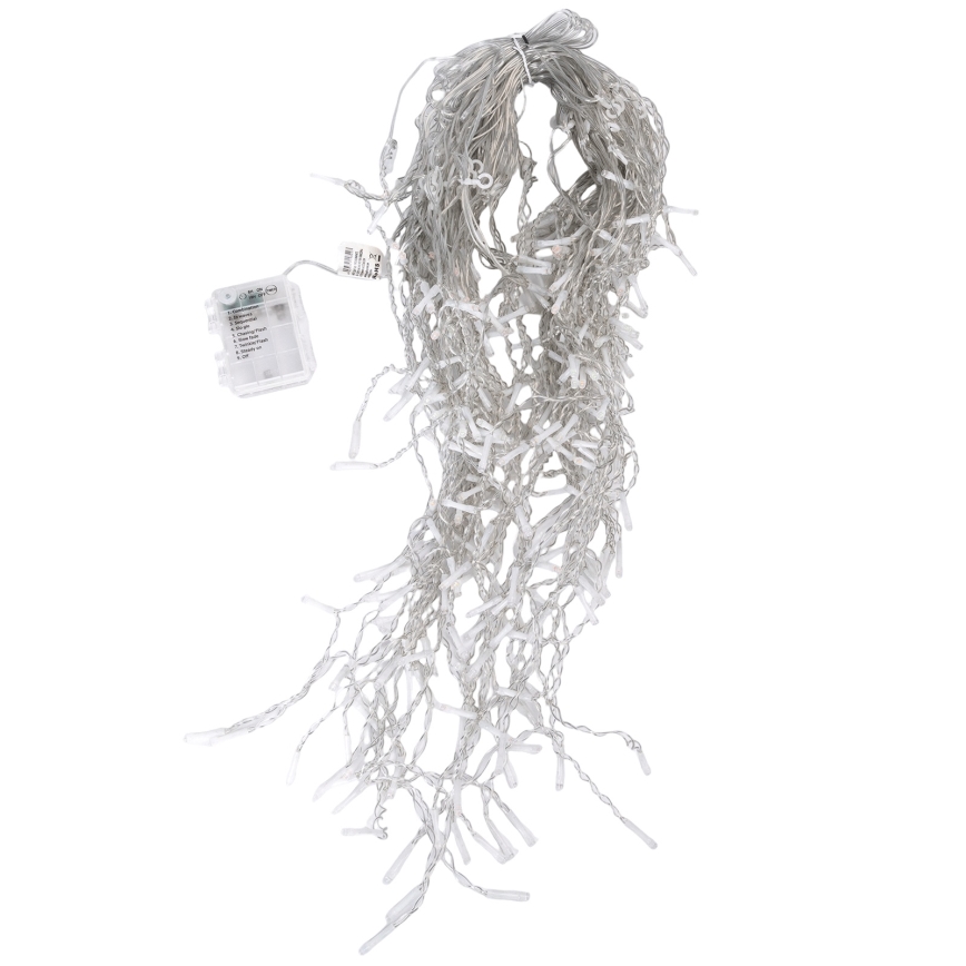 Aigostar - LED Outdoor Christmas string lights 300xLED/8 lighting modes 3xAA 18x0,6 m IP44 multicolor