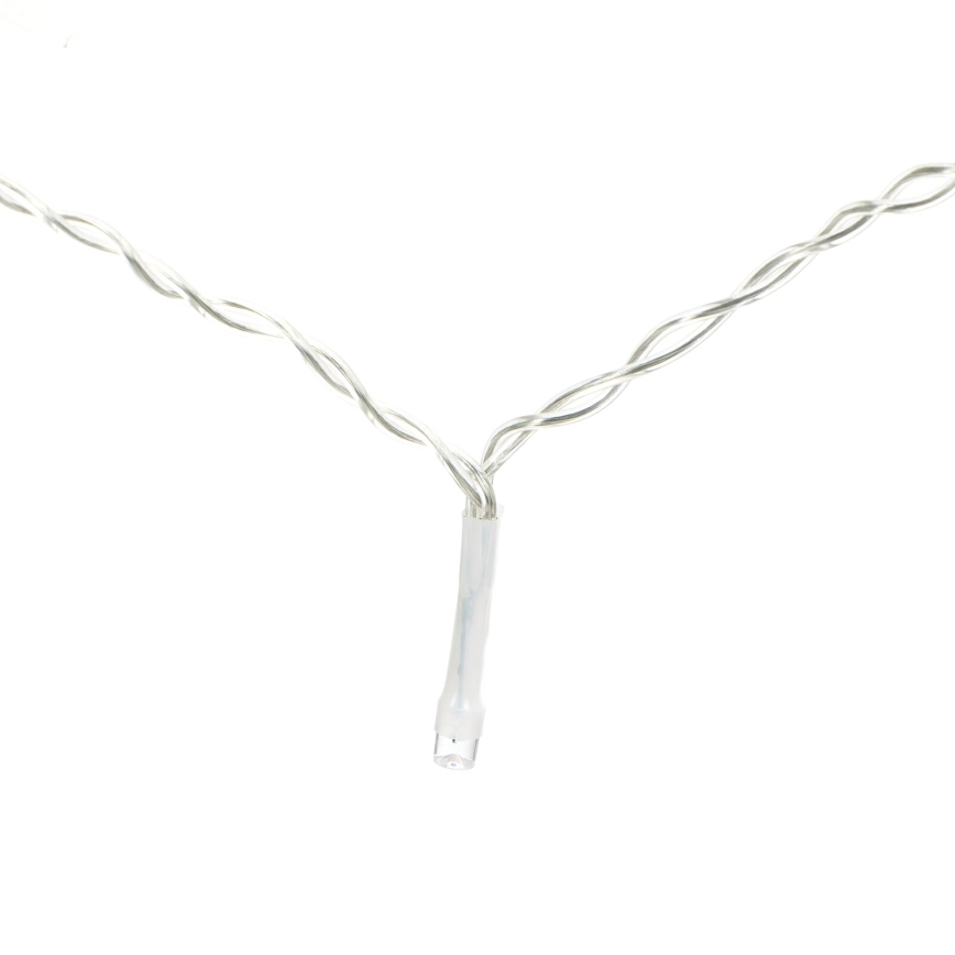 Aigostar - LED Outdoor Christmas String Lights 300xLED/8 functions 3xAA 6x2m IP44 cool white