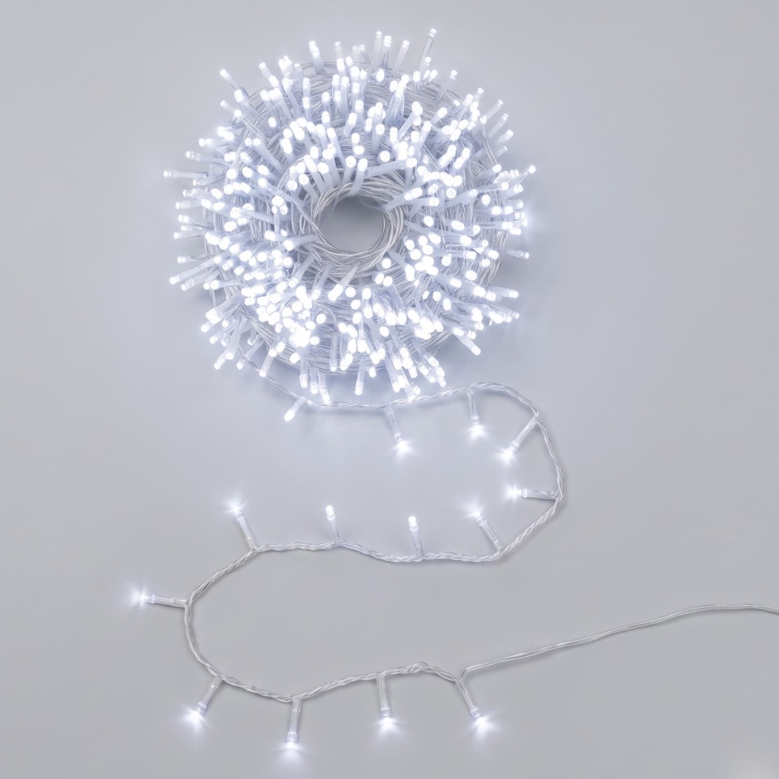 Aigostar - LED Outdoor Christmas String Lights 400 LEDs/8 functions 23m IP44 Cool White