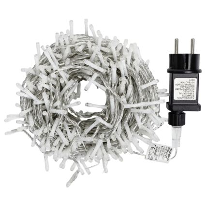 Aigostar - LED Outdoor Christmas String Lights 400 LEDs/8 functions 23m IP44 Cool White