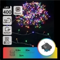 Aigostar - LED Outdoor Christmas String Lights 400xLED/8 functions 4xAA 20.3 m IP44 multicolor