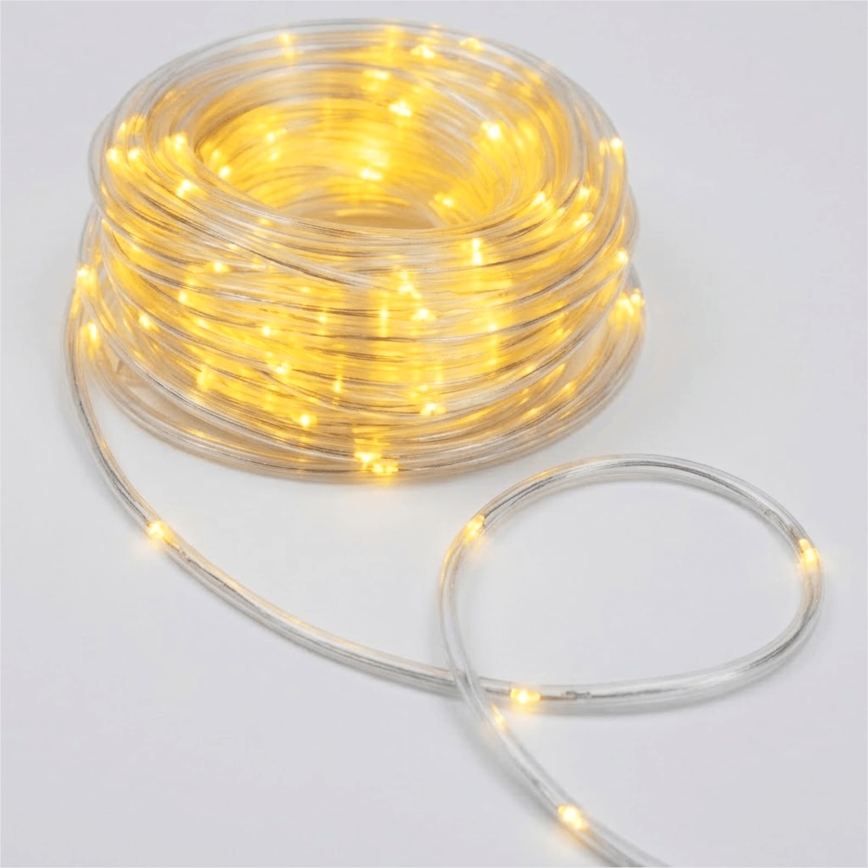 Aigostar - LED Outdoor Christmas String Lights 50 LEDs, 8 functions, 3xAA, 5.3 m, IP44, warm white