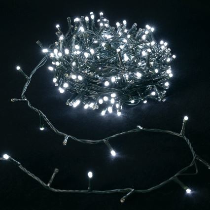 Aigostar - LED Outdoor Christmas String Lights 500xLED/8 lighting modes 4xAA 25,3 m IP44 cool white