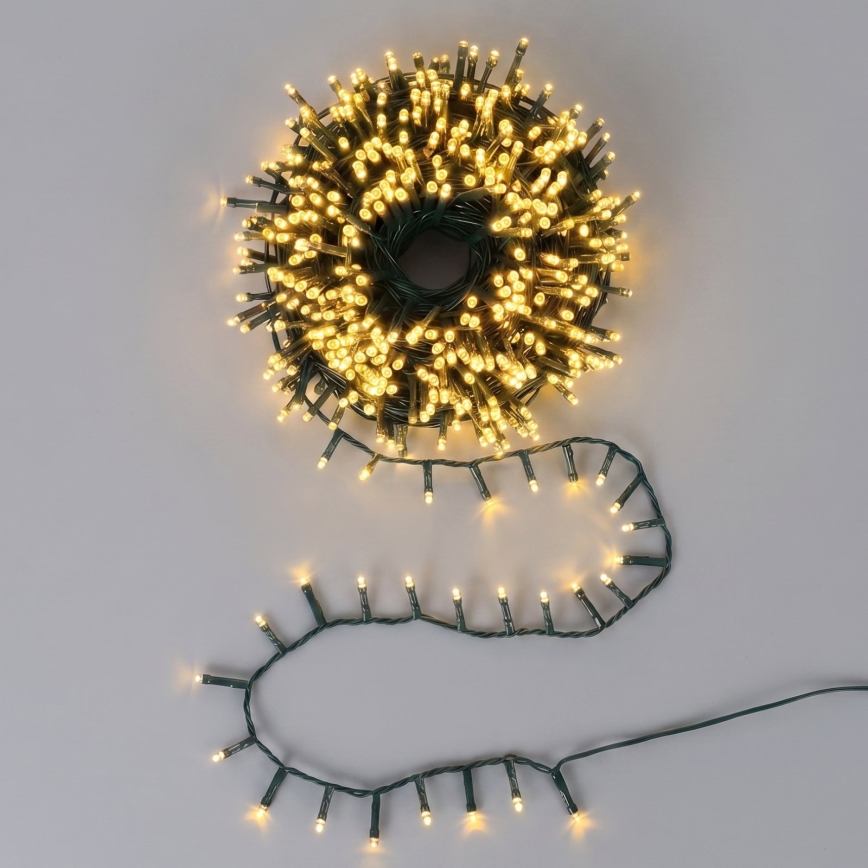 Aigostar - LED Outdoor Christmas String Lights 500 LEDs / 8 modes, 13 m, IP44, warm white