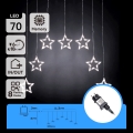 Aigostar - LED Outdoor Christmas String Lights 70 LEDs 1.2 x 1 m IP44 Cool White Stars
