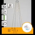 Aigostar - LED Outdoor Christmas String Lights 72 LEDs / 8 modes 3xAA 1.2 m IP44 warm white
