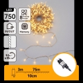 Aigostar - LED Outdoor Christmas string lights 750xLED/8 functions 78m IP44 warm white