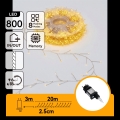 Aigostar - LED Outdoor Christmas String Lights, 800 LEDs, 8 functions, 23 m, IP44, Warm White