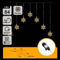 Aigostar - LED Outdoor Christmas String Lights 84 LEDs / 8 Functions 1.2 x 1 m IP44 Warm White Snowflakes