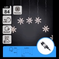 Aigostar - LED Outdoor Christmas String Lights 84xLED/8 functions 1,2x1m IP44 cool white snowflakes