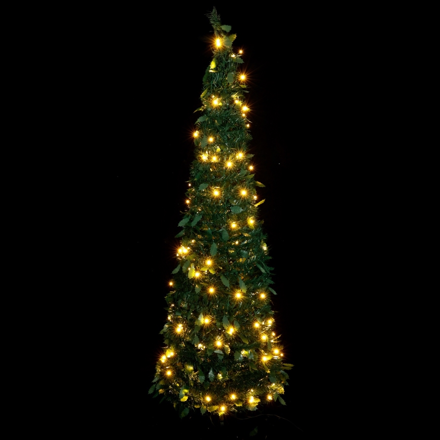Aigostar - LED Outdoor Christmas Tree, 100 LEDs, 1.5 m, IP44, green with warm white LEDs