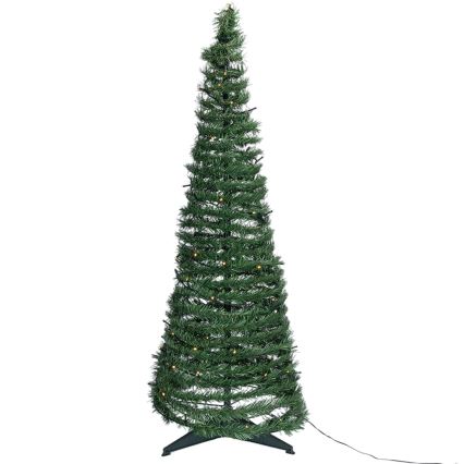 Aigostar - LED Outdoor Christmas Tree 150 LEDs 1.8 m IP44 Green Warm White