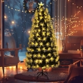 Aigostar - LED Outdoor Christmas Tree 205 LEDs / 8 functions 180 cm IP44 Warm White