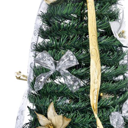Aigostar - LED Outdoor Christmas Tree 80 LEDs 1.2m IP44 white/gold, cool white