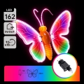 Aigostar - LED outdoor decoration 162 LEDs 42 cm IP44 butterfly/multicolor