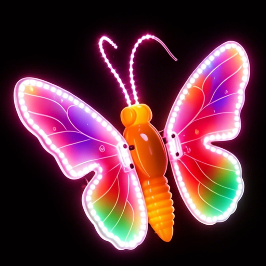 Aigostar - LED outdoor decoration 162 LEDs 42 cm IP44 butterfly/multicolor