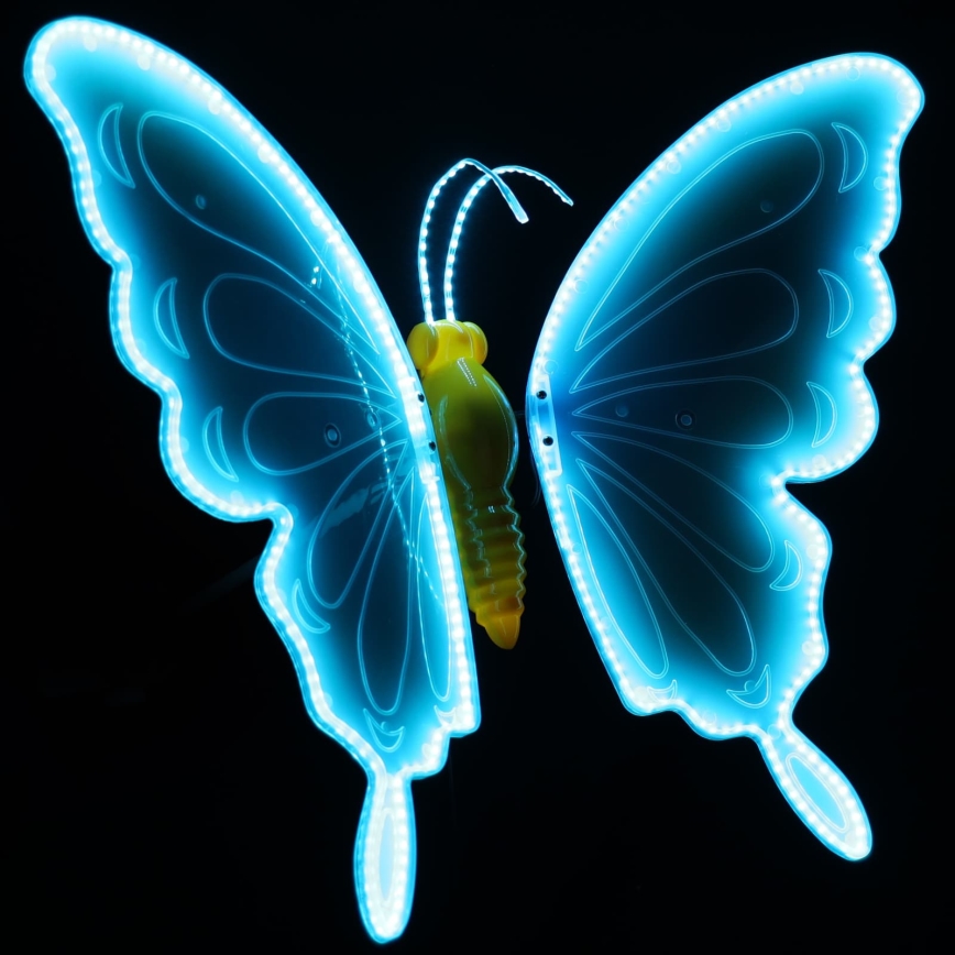 Aigostar - LED Outdoor Decoration 372 LEDs 60 cm IP44 Butterfly/Blue