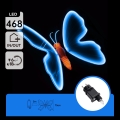 Aigostar - LED Outdoor Decoration 468xLED 75 cm IP44 butterfly/blue
