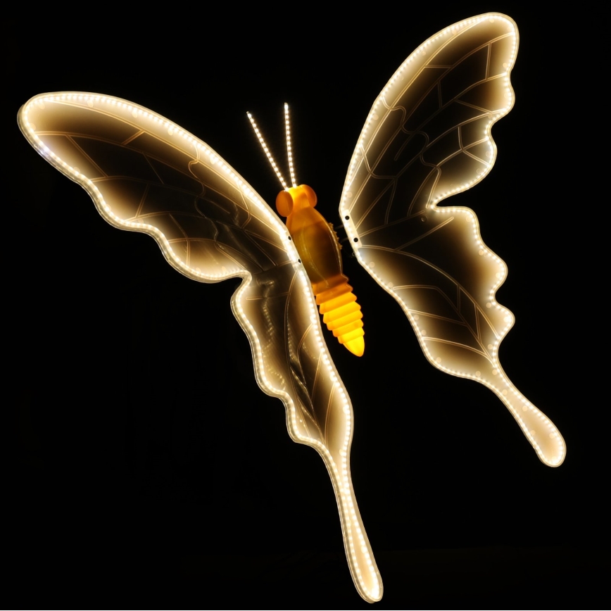 Aigostar - LED Outdoor Decoration 558 LEDs 90 cm IP44 Butterfly / Warm White