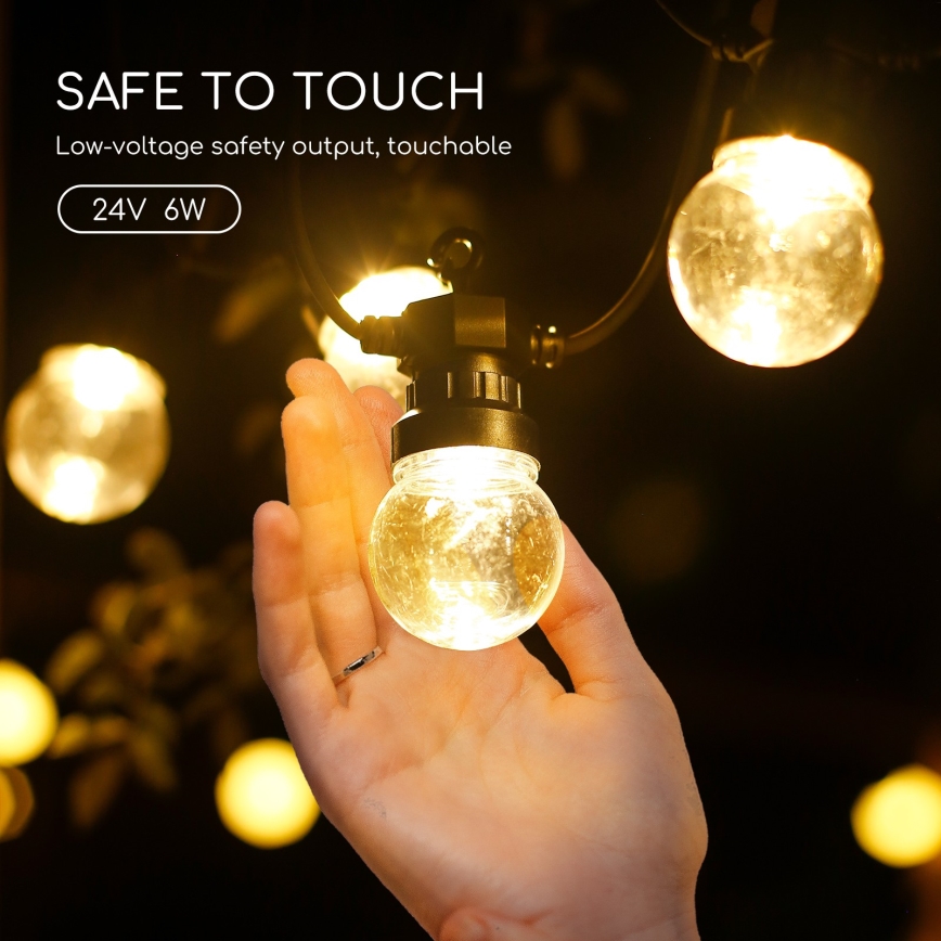 Aigostar - LED Outdoor decorative chain 10xLED/8m IP44 warm white