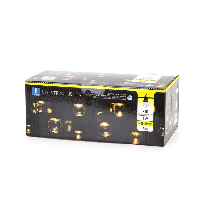 Aigostar - LED Outdoor decorative chain 10xLED/8m IP44 warm white