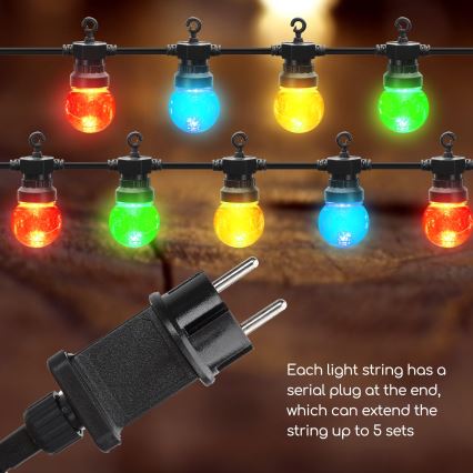 Aigostar - LED Outdoor decorative chain 10xLED/8m IP44 warm white